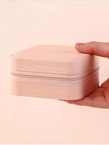 1 件旅行珠宝盒小珠宝盒珠宝收纳盒，迷你便携式珠宝旅行盒，带拉链的便携式旅行耳环收纳盒，迷你戒指收纳盒，项链收纳盒，戒指、耳环、吊坠、手表、项链、口红小珠宝收纳盒，收纳盒，迷你珠宝旅行盒，适合女孩、女士、化妆包、学校用品、旅行必需品袋、化妆包、度假必需品、化妆包、化妆包、化妆包、美容 - 彩色 - 查看 2