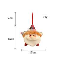 1 đồ trang trí ông già Noel và tuần lộc Giáng sinh, mặt dây chuyền ngôi sao Giáng sinh bằng vải nhung sáng tạo - Nhiều màu - Xem 10