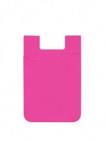 1PC Mobile Phone Silicone Card Holder Slot Sleeve, Stick On Pocket Credit Card ID Case Pouch Compatible With Apple Android - Multicolor - View 14