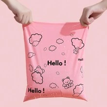 10/30pcs NEW Cute Cartoon Teddy Bear Pink, Yellow, Purple Self-Adhesive Mailing Bags, Logistics Packaging Express Box Shipping Envelopes Back To School - Multicolor - View 6