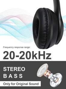 Wireless Headphones, Foldable, Extendable, Affordable Gift For Valentine's Day And Christmas, With Stereo Sound, Bass, MP3 Player, Portable - Black - View 9