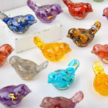 1 件天然石鸟饰品 - 手工制作的水晶和树脂花园装饰，是家庭和桌面展示的完美口袋礼物 - 紅玉髓 - 查看 7