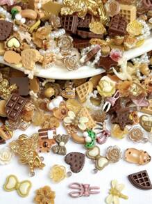 1 Hộp Thiệp Hoạt Hình Bánh Quế Sô Cô La Mô Phỏng Nhiều Màu Maillard Hình Cây Chuột Hamster Nhựa Hoa Hồng Ngọc Trai Trái Tim Ngôi Sao Năm Cánh Trang Trí Nghệ Thuật Làm Móng Cho Đồ Dùng Làm Móng Tự Làm Móng Tay Mặt Dây Chuyền Đá Quý Làm Móng - Nhiều màu - Xem 4