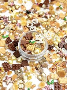 1 Hộp Thiệp Hoạt Hình Bánh Quế Sô Cô La Mô Phỏng Nhiều Màu Maillard Hình Cây Chuột Hamster Nhựa Hoa Hồng Ngọc Trai Trái Tim Ngôi Sao Năm Cánh Trang Trí Nghệ Thuật Làm Móng Cho Đồ Dùng Làm Móng Tự Làm Móng Tay Mặt Dây Chuyền Đá Quý Làm Móng - Nhiều màu - Xem 1