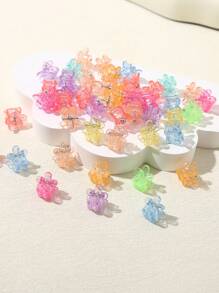 50PCS Multicolored Mini Flower Hair Claw Clips Suitable For Various Braided Hairstyles (Random Color) - Multicolor - View 3