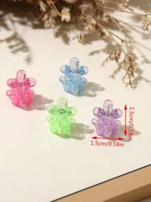 50PCS Multicolored Mini Flower Hair Claw Clips Suitable For Various Braided Hairstyles (Random Color) - Multicolor - View 2