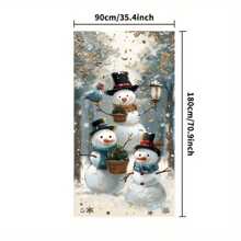 圣诞快乐，雪人门框装饰 - 无需电源 - 户外家居室内使用 - 派对摄影背景 - 节日门框 - 派对横幅和背景，万圣节，万圣节装饰 - 彩色 - 查看 2
