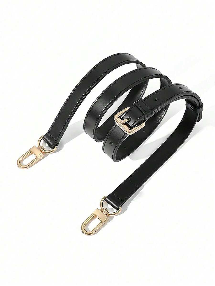 100% PU Bag With Handbag Handbag Handle Short Bag With Wallet With Gold Buckle Long Style - Black - View 1