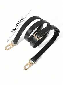 100% PU Bag With Handbag Handbag Handle Short Bag With Wallet With Gold Buckle Long Style - Black - View 8