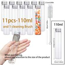 11 pezzi/22 pezzi, 50 ml/110 ml Bottiglietta in plastica PET trasparente con tappo a vite - Riutilizzabile, Bottiglia per frappè in plastica, Perfetta per artigianato [sensoriale], Natale, Caramelle per feste di Ognissanti, Decorazioni per matrimoni, Conservazione perline, Propagazione piante DIY, Vaso decorativo DIY, Sali da bagno, Ogni bottiglia è confezionata singolarmente, Pulita e igienica - Multicolore - Visualizzare 16