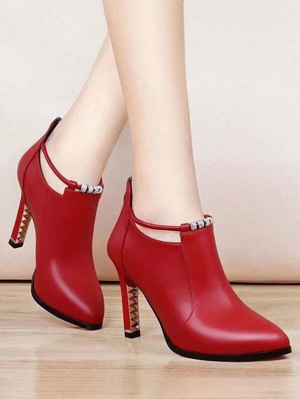 JISLIESS J Nowe Szpiczaste Buty Na Szpilce, Modne Buty Na Wysokim Obcasie Z Zamkiem Błyskawicznym, Uniwersalne Buty Damskie, Idealne Do Kurtki