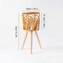 Nordic Style Lattice Flower Stand, Triangular, Floor-Standing, Woven, For Living Room, Balcony, Indoor Plants