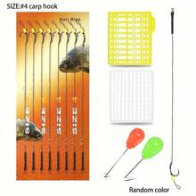 YOTO 8 Pieces Carp Fishing Hair Rigs, Carp Hook Rig With Braided Line, Carp Leader With 2 Boilie Stoppers And 2 Needles - Yellow - View 9