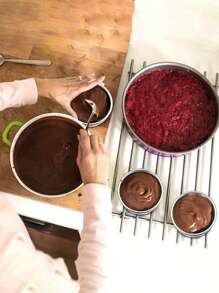 1pc Aluminum Alloy 4-Inch /5-Inch Cake Mold Baking Solid Bottom Cake Mold - Silver - View 7