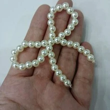 2 件/10 件手工编织树脂珠蝴蝶结，中筒袜、女装、鞋子、帽子时尚配饰 DIY 优雅装饰用品 - 白色 - 查看 8