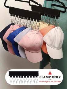 1 cái Giá để mũ, Móc mũ bằng polyester, Kẹp, Giá treo quần áo để cất giữ tại nhà Quần váy Giày dép Quần jean Bốt Váy - màu đen - Xem 1