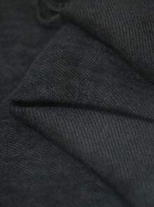 1 Piece Women's Elegant Classic Plush Collar Fringed Poncho Shawls, Warm Versatile Cardigan Shawl Cape For Fall/Winter - 黑色 - 查看 7