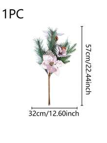 1 bó hoa cây thông Noel mô phỏng trang trí nhà trong nhà và ngoài trời thích hợp cho sân trong phòng hành lang cửa sổ bàn nhà hàng quà tặng năm mới quà tặng tân gia - Nhiều màu - Xem 14