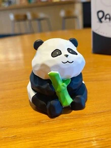 1pc Car Decor Handmade Wooden Panda Ornament - one-size - View 1
