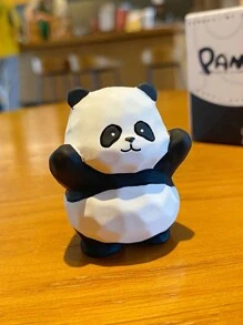 1pc Car Decor Handmade Wooden Panda Ornament - one-size - View 3