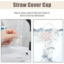 6 nắp ống hút công chúa biết hát phù hợp với cốc thủy tinh 30 & 40 Oz, phụ kiện đồ thủy tinh, nắp bảo vệ đầu ống hút có thể tái sử dụng cho ống hút uống nước có đường kính 10mm/0,4 inch, đầu ống hút đơn giản để ngăn bụi và sử dụng hàng ngày - Nhiều màu - Xem 8