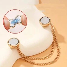 4pcs Multi-Purpose Magnetic Clips - Strong Magnetic Brooch, Scarf Magnet, Shirt Accessory Chain Clip, Sleeve & Hem Holder - Mixed Colors - Multicolor - View 3