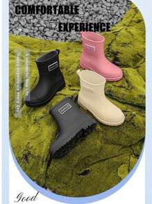 1 双新款雨鞋,防滑耐磨橡胶雨靴,短筒男女成人防水鞋,时尚厨房靴,夏季降温,沙滩,旅行保暖,闺蜜节,送给小狗,嘉年华,春夏精选,伴娘礼物,房间,卧室装饰,沙滩,旅行,男士,女士,度假 - 彩色 - 查看 4