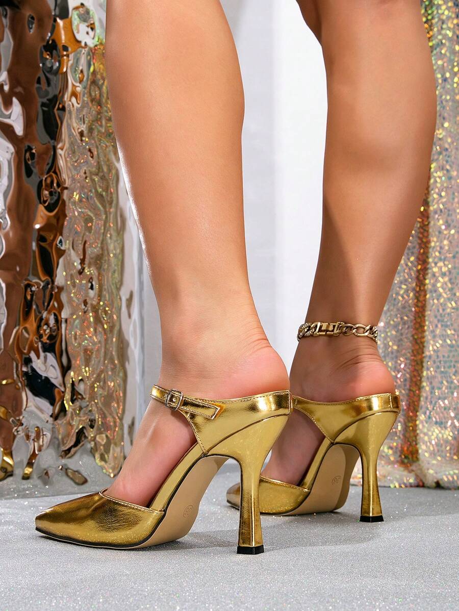 Women's French Style New Fashion High Heel Pointed Toe Versatile Work