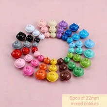 6/10/20 件糖果色金属小铃铛吊坠饰品，DIY 钥匙扣配件，圣诞树装饰铃铛吊坠工艺用品，适用于宠物铃铛、狗猫项圈饰品，声音清晰防丢失 - 混色 - 查看 12