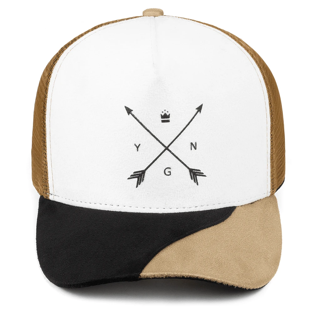 Young Men's Dual Colors Cap Adjustable Curved Brim - 白色 - 查看 1
