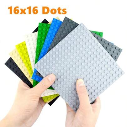 2 piezas de placa base compatible con bloques de construcción de puntos de 16x16, juguete de construcción de rompecabezas