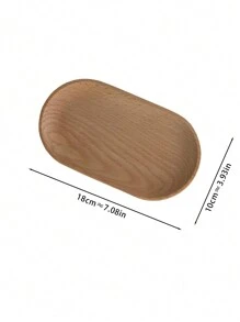 1 pieza Bandeja creativa nórdica simple de madera de haya, soporte para vela aromática de sobremesa, plato de madera para la entrada, llaves, almacenamiento de joyas Día de San Valentín Vuelta al colegio