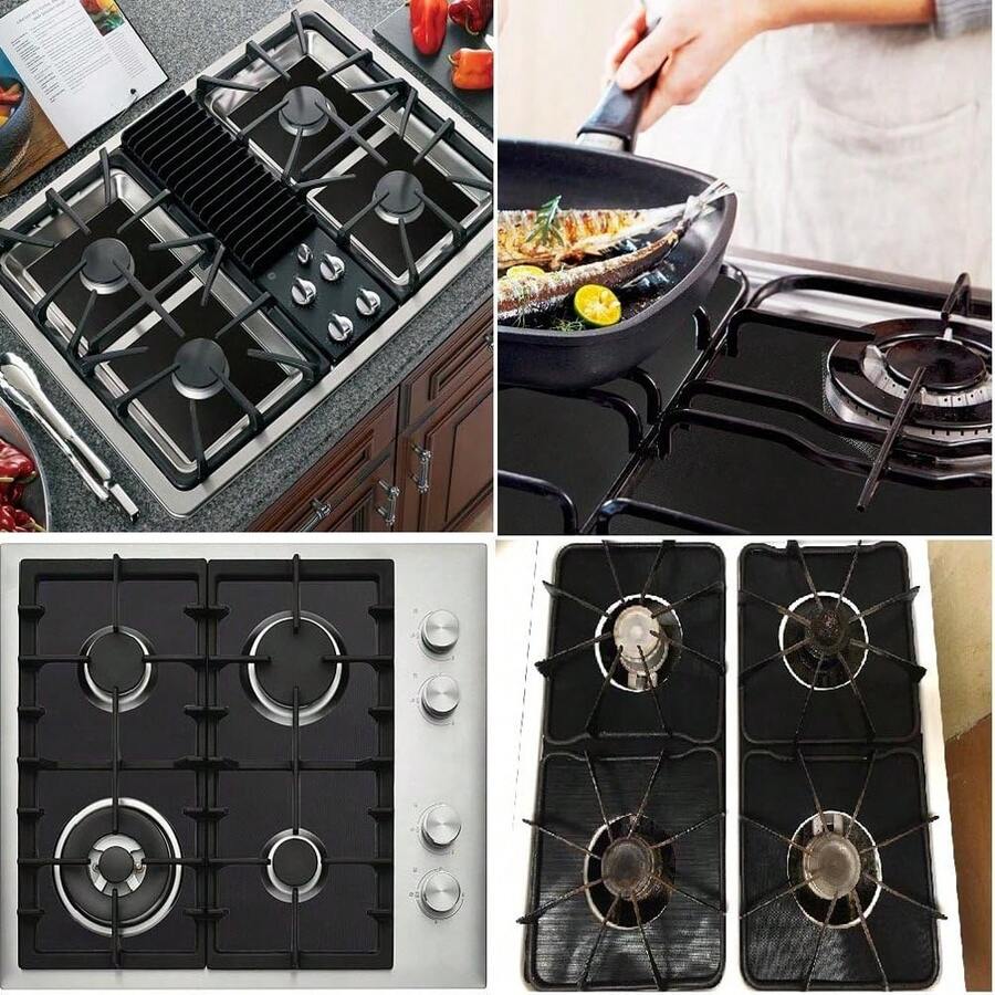 Gas Stove Burner Liners, 6 Pack NonStick Reusable Gas Range Protectors