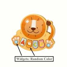 Cartoon Lion Music Box Mini Early Childhood Educational Toy