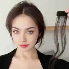 1件裝帶瀏海可調式按扣網帽假髮，完美貼合頭皮，女性幻想主題假髮，適合日常通勤與旅行佩戴，髮飾髮夾接髮頭飾髮簪 - 彩色 - 查看 3