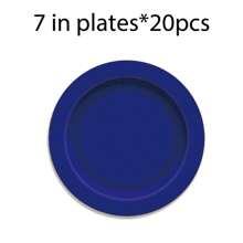 20/50 chiếc đĩa giấy dùng một lần màu đỏ, vàng, hồng, xanh da trời, trắng, xanh navy 9 inch/7 inch, dùng cho tiệc sinh nhật, tiệc cưới, họp mặt gia đình - 7 inch - Xem 13