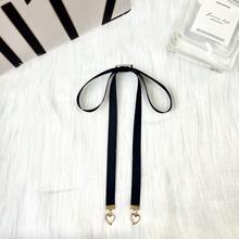 Mặt dây chuyền hình trái tim nơ đen phụ kiện trang trí áo sơ mi - mặt dây chuyền tình yêu nơ - Xem 10