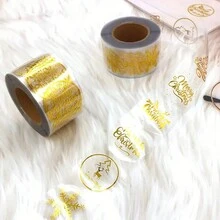 1 Cuộn 500 Nhãn Dán Giấy Bạc Vàng Giáng Sinh - Nhãn PVC Lời Chúc Mừng Ngày Lễ Các Loại Để Trang Trí Quà Tặng, Đường Kính 1 Inch, Con Dấu Thiết Kế Ngày Lễ Nhiều Kiểu Dáng, Giáng Sinh - Nhiều màu - Xem 4