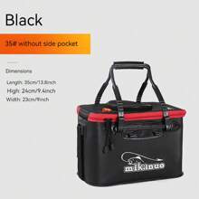 1个便携式可折叠EVA钓鱼桶，活鱼盒，露营水容器，钓具收纳袋，多功能可折叠钓鱼桶（不含气泵）