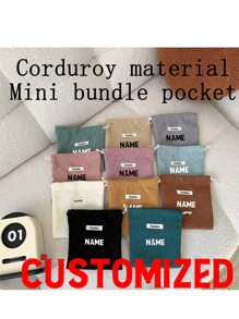 1pc Thanksgiving Customized Jewelry Storage Bag, Can Fit Wallet, Mini Sized, Fashion, Lightweight, Multipurpose Storage, Dust-Proof, Protective Cover, Velvet, Durable, Drawstring Bag, Printed, Exclusive, Unique - Multicolor - View 2