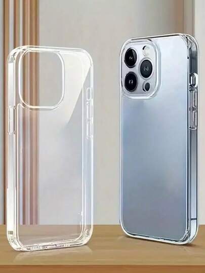 Apple Basic Phone Cases Luxury Transparent Soft TPU Ultra Thin Phone Case, Compatible With Iphone 16 15 14 13 12 11 PRO MAX 16 15 14 Plus X XS MAX XR 8 7 Plus Back Cover Waterproof Shockproof Anti-Fall Scratch Resistant