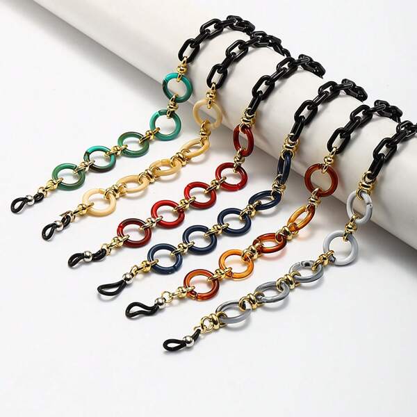 Acrylic Multicolor Glasses Chain, Design Mask Lanyard, Fashionable European And American Style
