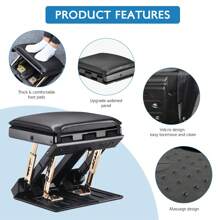 Reposapiés plegable multifuncional para uso doméstico y en el coche/taburete para uso en oficina/taburete