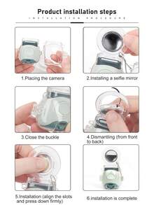 Protective Case Compatible With Fujifilm PAL Camera, Crystal Clear Anti-Scratch And Anti-Drop Selfie Mirror Accessories PAL Kit - Clear - View 4