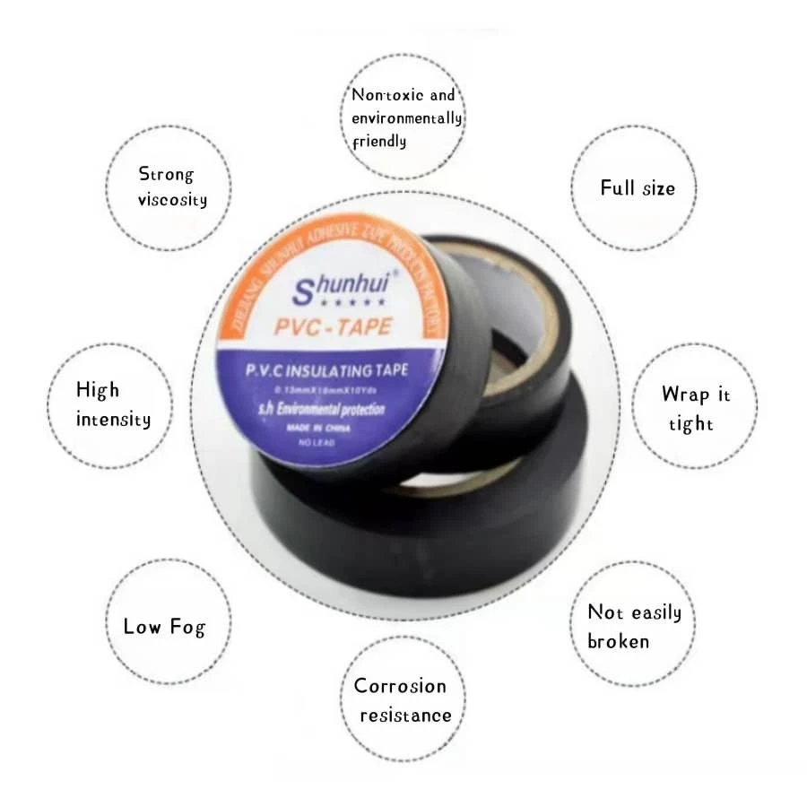 10 Rolls Flame Retardant Electrical Tape Heat Resistant Plastic