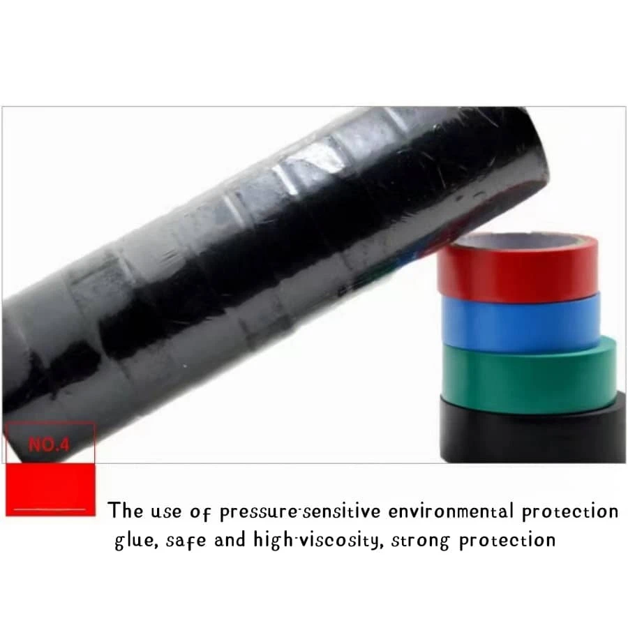 10 Rolls Flame Retardant Electrical Tape Heat Resistant Plastic