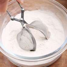 套件 1/3/6 件茶叶浸泡器草药过滤器筛子扩散器多功能面粉咖啡糖不锈钢优质-Ke Home - 銀色 - 查看 6