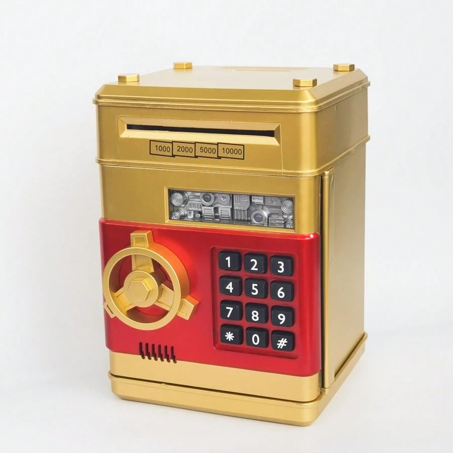 Hucha electrónica, caja fuerte mini todo en , con contador de contraseña y cerradura de llave, adecuado como regalo de cumpleaños, regalo de fiestas, regalo de Año Nuevo, premio, recompensa infantil