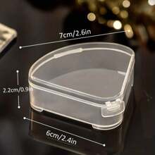 1/3/5 chiếc hộp đựng/hộp đựng mút trang điểm hình tam giác trong suốt, hộp đựng mút trang điểm cầm tay nhỏ gọn - Trong sáng - Xem 8