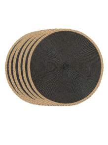 14 Inch Round Woven Placemat, 2/6 Pcs Washable Heatproof Placemats For Dining Table, Non-Slip For Indoor/Outdoor Use, Suitable For Dinner, Events, Family Gatherings, Thanksgiving, Christmas, Easter